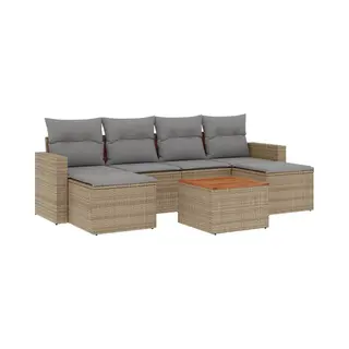 VidaXL 3224246 Gartenbank Rattan, Stahl, Akazienholz