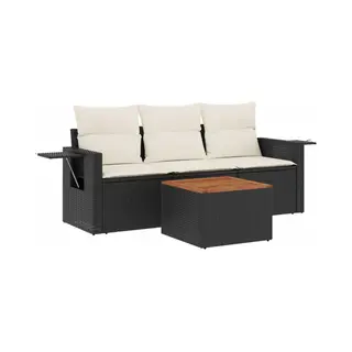 VidaXL 3224432 Gartenbank Rattan, Stahl, Akazienholz