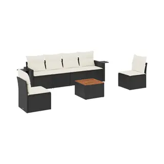 VidaXL 3224509 Gartenbank Rattan, Stahl, Akazienholz