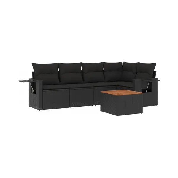 VidaXL 3224550 Gartenbank Rattan, Stahl, Akazienholz thumbnail