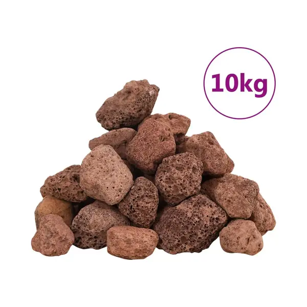 VidaXL Lavastenen 10 Kg 3-5 Cm Rood thumbnail