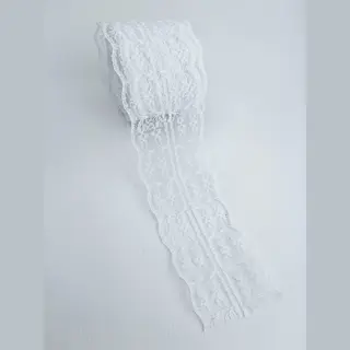 BamBella ® - 10 Meter Kant Lint Band 4.5 Cm Breed Wit Voor Naaien Afwerk
