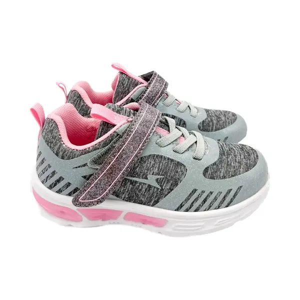 Smile Favorites® Dames Sneakers - Grijs, Zilver - Imitatieleer - Maat 29 thumbnail