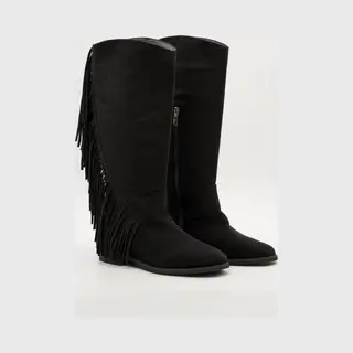 Buonarotti Dames Cowboylaarzen - Zwart - Suedine - Maat 38