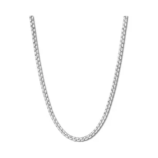 Halsketting Heren Staal Ginu 2.5mm - 50cm Lengte - Ketting Heren Zilver Kleur - Zonder Hanger Rvs - Mauro Vinci®