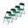 4 Groene stoelen