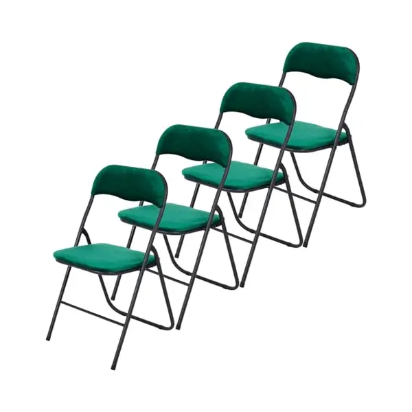 Brixy Klappstühle 4er Set - Samt - Esstisch Stühle - 43 X 47 X 80 Cm - Braun thumbnail