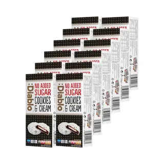 Diablo Sugar Free Diablo | No Added Sugar | White Chocolate Cookies & Cream | 12 Stuks | 12 X 128 Gram