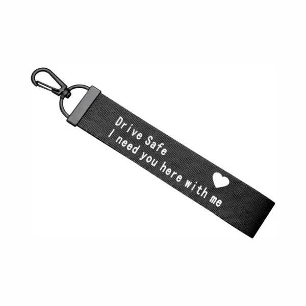 Chpn - Sleutelhanger - Autosleutel Hanger - Drive Safe - Cadeau - Drive Safe, I Need You Here With Me - Rijbewijs Gehaald - Zwarte Sleutelhanger - thumbnail