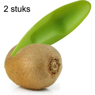 Chpn - Kiwi Lepel - Kiwietje - 2-in-1 - Fruitmesje - Kunststof - 10, 5cm - Kiwi Eten - Picknicken - Lunchbox - Ideaal Voor Kinderen!"