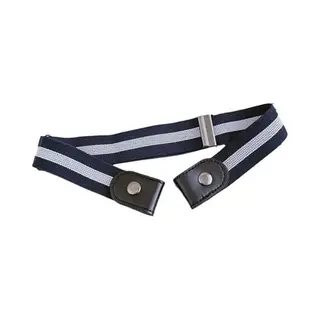 Chpn - Elastische Riem – Stretch Riem – Blauw/Wit – Riem Zonder Gesp – Riem Dames – Riem Heren – Gesp Los Inbegrepen – Rekbare Riem –