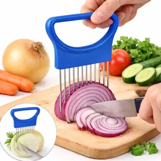 Cheaperito Uienkam I Uiensnijder I Uiensnijder I Groentesnijder I Snijhulp Voor Uien I Blauw