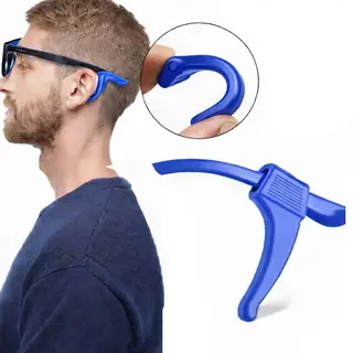 Cheaperito Anti-slip Oorhaakjes Voor Bril & Zonnebril – Universele Brilhaakjes Van Siliconen – Brilhouders Tegen Afglijden – Set Van 2 Stuks – Blauw