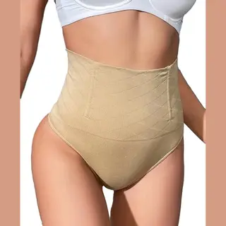 Cheaperito Corrigerend Ondergoed Dames | Corrigerend Slipje | Correctie Buik Ondergoed | Waist Correctie | Beige | Maat L