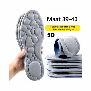 Cheaperito 5D Nano Inlegzolen I Foam Zolen I Inlegzolen Voor Pijnonderdrukking I Inlegzooltjes I Sport Zolen I Zweetabsorberend I Schoen Zooltjes I Maat 39 - 40