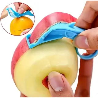 Cheaperito 2-In-1 Schilmes I Fruitmes I Appels, Peren En Meer Schillen I Met Sinaasappelschilmes I Ring Handvat I Blauw