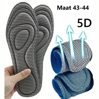 Cheaperito 5D Memory Foam Inlegzolen I Foam Zolen I Inlegzolen Voor Pijnonderdrukking I Inlegzooltjes I Sport Zolen I Zweetabsorberend I Schoen Zooltjes I Maat