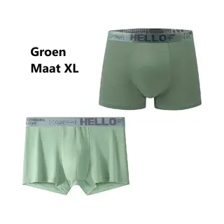 Cheaperito Hello Elastische Heren Boxershort I Onderbroek Mannen I Heren Ondergoed I Ademend, Zacht & Comfortabel I Maat Xl I Groen
