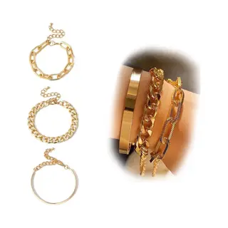Sorprese Armband - Gold Au - Armband Dames - 3-delig - Cadeau - Model H