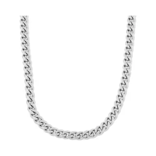 Sorprese Cuba Ketting - Schakelketting - 9 Mm/55cm - Ketting Heren - Zilverkleurig Rvs - Cadeau - Model Y