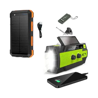Noodradio Solar Opwindbaar En Batterij - 2026 Editie - Noodpakket - Draagbare Survival Radio - Inclusief 10.000 MAh Solar Powerbank En Noodfluit -