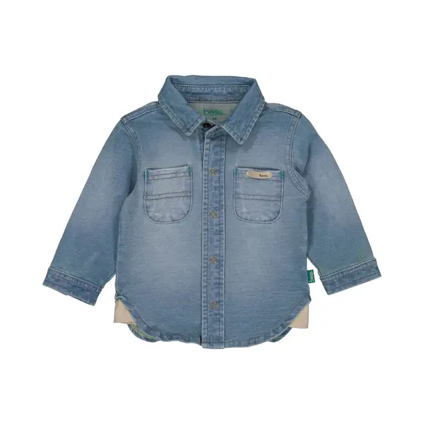 B.E.S.S. Baby Jogg Denim Stone Washed Blouse Blauw Maat 68 thumbnail
