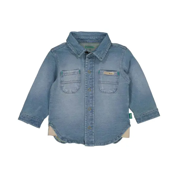 B.E.S.S. Baby Jogg Denim Stone Washed Blouse Blauw Maat 80 thumbnail