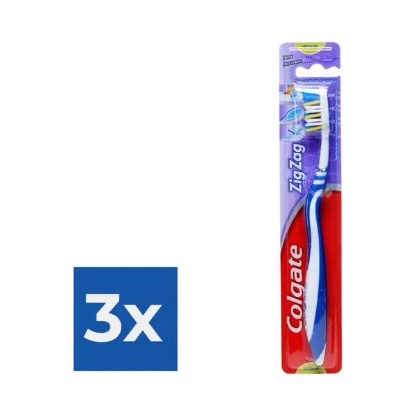 Colgate Tandenborstel ZigZag Medium - Voordeelverpakking 3 Stuks thumbnail
