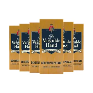 De Vergulde Hand Scheerzeep Staaf - Voordeelverpakking 6 X 75 Gram