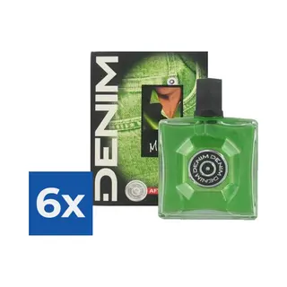 Denim Aftershave Men - Musk 100 Ml - Voordeelverpakking 6 Stuks