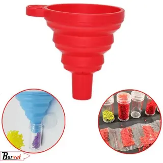 Borvat® | Diamond Painting Flexibele Trechter Rood | Opvouwbaar | Gereedschap Tool