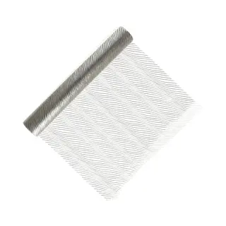 Home & Styling Decoratie Stof/tafelloper - Zilver - Strepen - 30 X 500 Cm - Tafelkleden