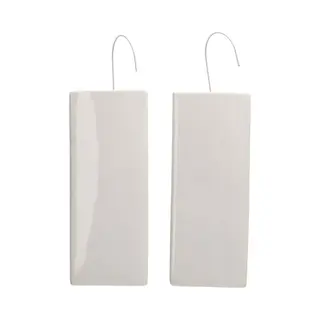 Bellatio Design Waterverdamper Radiator - 2x - Dolomiet - Wit - 8x20 Cm - Luchtbevochtiger Radiator - Verdampingsbakje