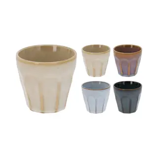 Excellent Houseware Keine Luxe Gekleurde Porseleinen Koffiekopjes - Set 4x Stuks - 90 Ml - Espresso Bekers