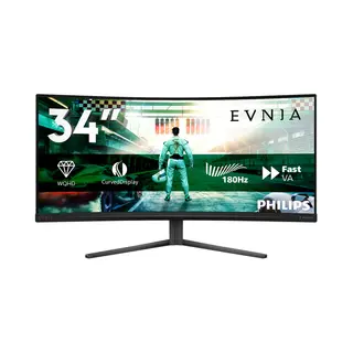 Philips Evnia 34M2C3500L/00 computer monitor 86,4 cm (34") 3440 x 1440 Pixels Wide Quad Hd Lcd Zwart