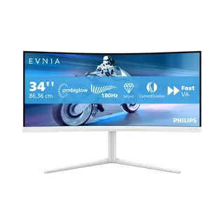 Philips Evnia 5000 34M2C5501A/00 computer monitor 86,4 cm (34") 3440 x 1440 Pixels Wide Quad Hd Lcd Wit