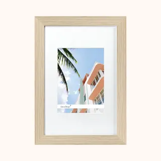 Fotolijst - SecaDesign - Fika - 15x20 / 10x15 Cm Fotomaat Met Passe-partout - Naturel - Fotokader