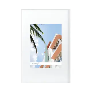 Fotolijst - SecaDesign - Fika - 15x20 / 10x15 Cm Fotomaat Met Passe-partout - Wit - Fotokader