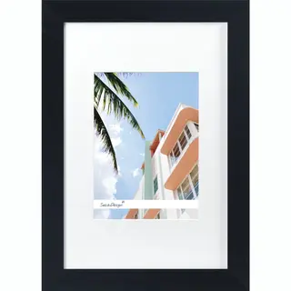 Fotolijst - SecaDesign - Fika - 30x45 / 20x30 Cm Fotomaat Met Passe-partout - Zwart - Fotokader
