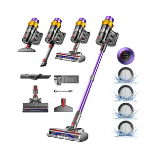 Elekiatech Steelstofzuiger - Steelstofzuiger Draadloos - 70000Pa - 3 Standen Zuigkracht - Led-Display - 2200 MAh Accu - 20–70 Min Werktijd - 1, 8L -