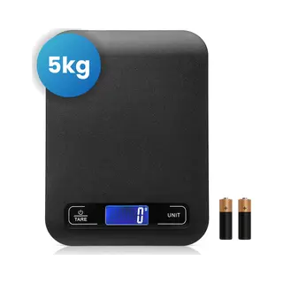 Keukenweegschaal Digitaal - Precisie Weegschaal Keuken - 1g/5kg - Waterdicht - Inclusief Batterijen - Britecore