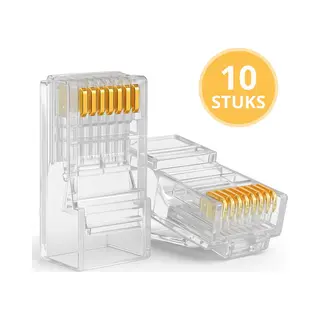 Twenty4seven® RJ45 Connector - 10 Stuks - Ethernet Kabel Plug Voor Cat6 / Cat5e / Cat5 - P1 Splitter - Krimpconnector Stekker