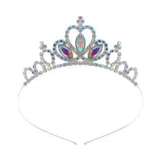 Mylinsé Prinsessen Tiara Zeemeermin Kleuren – Kinder Diadeem Met Iriserende Steentjes - Feestaccessoires Voor Kinderen Vanaf 3 Jaar