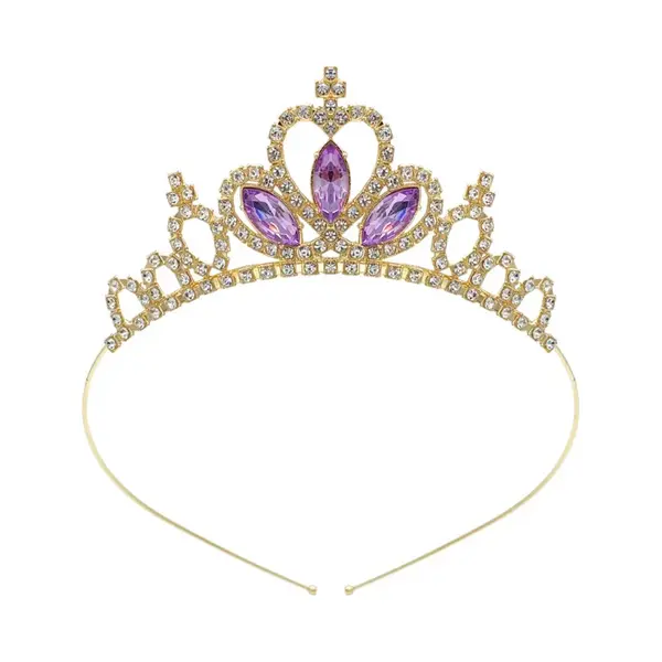Mylinsé Prinsessen Tiara - Goud Paars - Diadeem - Vanaf 4 Jaar thumbnail