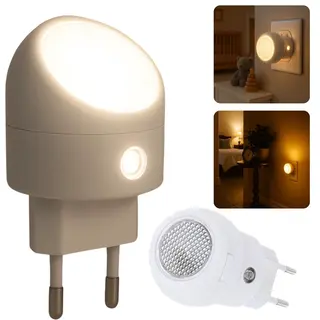 Cheqo® Led Nachtlamp - Nachtlamp Met Sensor - Stopcontact Nachtlamp - Bewegingssensor - Energiezuinig - Automatische Verlichting - Kinderkamer
