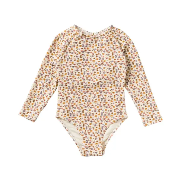 Salted Stories Flower Bud Bodysuit Zwemkleding Meisjes - Beige - Maat 122/128 thumbnail