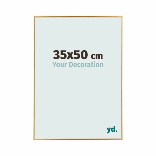 yd. Your Decoration - Picture Frame 35x50 Cm - Gold - Decorative Wall Frame In Plastic With Antireflection - Frame 35x50 - Evry thumbnail