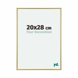 yd. Your Decoration - Picture Frame 20, 00x28, 00 Cm - Gold - Uv Resistant Glass Plate - Anti-Reflective -Annecy
