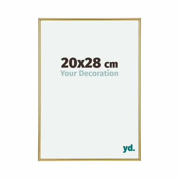 yd. Your Decoration - Picture Frame 20, 00x28, 00 Cm - Gold - Uv Resistant Glass Plate - Anti-Reflective -Annecy thumbnail