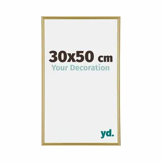 Yd. Your Decoration - Bilderrahmen 30x50 Cm - Gold - Bilderrahmen Aus Kunststoff Mit Acrylglas - Antireflex - Rahmen 30x50 Cm - Annecy